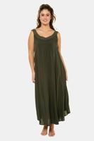 Ulla Popken Jurk, V-hals, afgeronde zoom - Grote Maten