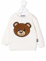 Moschino Kids sweat à logo Teddy - Blanc