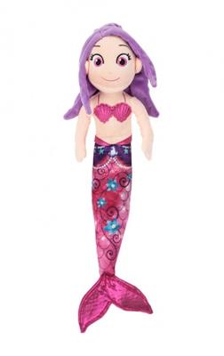 Kamparo pluchen knuffel zeemeermin paars 42 cm