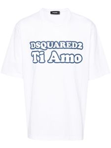 DSQUARED2 t-shirt en coton à logo imprimé - Blanc