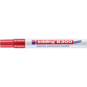 Edding 8300 industry permanent marker 4-8300002 Permanent marker Rood Watervast: Ja