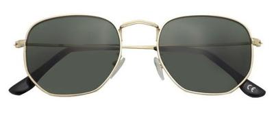 Croon zonnebril Jimmy unisex cat. 3 rechthoekig goud/groen