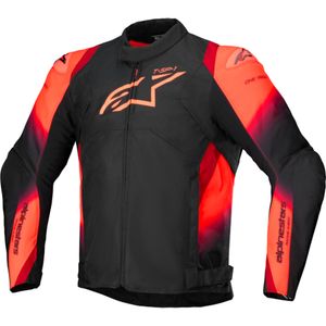 ALPINESTARS T-SP 1 V2 Waterproof Jacket, Textiel motorjas heren, Zwart-Rood Fluo