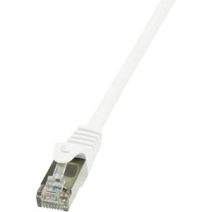 LogiLink CP2031S RJ45 Netwerkkabel, patchkabel CAT 6 F/UTP 1.00 m Wit Snagless 1 stuk(s)