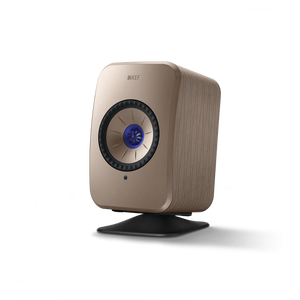 KEF Combi Deal LSX II Wireless Stereo Speakers + P1 Desk pad tafelstandaard - Goud/Zwart