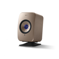 KEF Combi Deal LSX II Wireless Stereo Speakers + P1 Desk pad tafelstandaard - Goud/Zwart - thumbnail