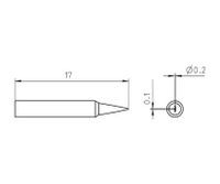 Weller RTP 002 S NW Soldeerpunt Beitelvorm Grootte soldeerpunt 0.2 mm Lengte soldeerpunt: 17 mm Inhoud: 1 stuk(s) - thumbnail