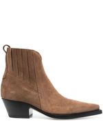 Buttero bottines d'inspiration western Cowboy - Marron