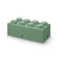 Room Copenhagen Lego Brick 8 knoppen, stapelbare opbergdoos, 12 l, zandgroen