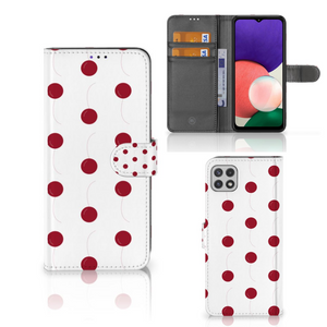 Samsung Galaxy A22 5G Book Cover Cherries