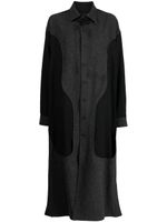 Yohji Yamamoto robe à empiècements contrastants - Gris