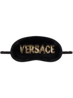 Versace masque de nuit à logo brodé - Noir