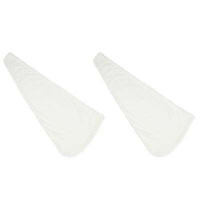 Benson Care haarhanddoek - 2x - wit - 64 x 23 cm - microvezel - snel droog haar