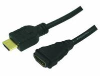 LogiLink CH0058 HDMI-kabel HDMI Verlengkabel HDMI-A-stekker, HDMI-A-bus 5.00 m Zwart 4K UHD - thumbnail