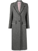 Thom Browne manteau à simple boutonnage - Gris