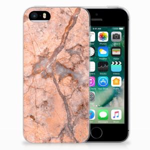 Apple iPhone SE | 5S TPU Siliconen Hoesje Marmer Oranje