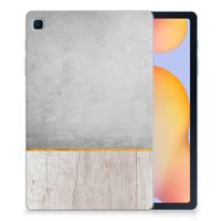 Samsung Galaxy Tab S6 Lite | S6 Lite (2022) Silicone Tablet Hoes Wood Concrete