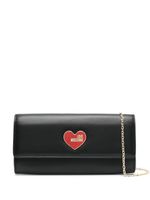 Love Moschino sac à bandoulière à logo émaillé - Noir