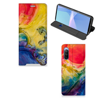 Bookcase Sony Xperia 10 III Watercolor Dark - thumbnail