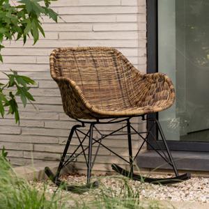 WOOOD Outdoor Schommelstoel Minka Rattan - Naturel