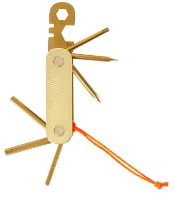 Doiy multitool Honom 11,2 cm aluminium goud 8 delig