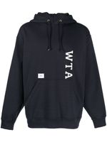 WTAPS hoodie en coton à logo imprimé - Bleu