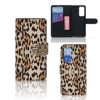 Huawei P40 Telefoonhoesje met Pasjes Leopard - thumbnail