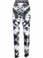 Philipp Plein short de cyclisme à imprimé tie-dye - Noir - thumbnail