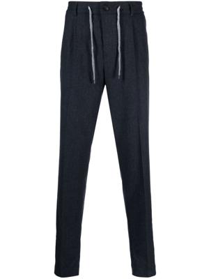 Peserico Broek met toelopende pijpen - Blauw