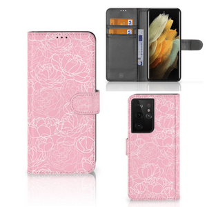 Samsung Galaxy S21 Ultra Hoesje White Flowers