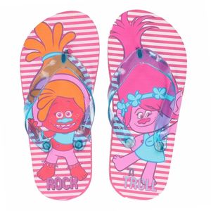 Trolls flip flops roze streep 33/34 (7-10 jaar)  -