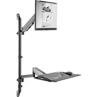 Digitus DA-90372 Monitor-wandbeugel 1-voudig 43,2 cm (17) - 81,3 cm (32) Zwart In hoogte verstelbaar, Zwenkbaar, Kantelbaar, Kantelbaar en zwenkbaar, - thumbnail