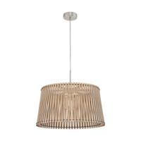 Eglo Hanglamp Sendero nikkel mat met licht houtbruin 96193 - thumbnail