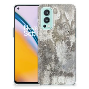 OnePlus Nord 2 5G TPU Siliconen Hoesje Beton Print