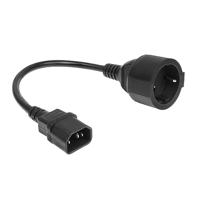 ACT C14 naar CEE7/3 Stroomkabel 0,2 m, C14-stekker naar CEE7/3-bus netsnoer, voor USV/UPS,PDU koelapparaatstekker - AK5250