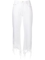 Stella McCartney jean droit à effet usé - Blanc