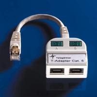 Telegaertner RJ45 ISDN Y-adapter [2x RJ45-aansluiting - 1x RJ45-connector] 15,00 cm lichtgrijs (RAL 7035)