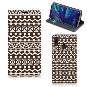 Huawei Y7 hoesje Y7 Pro (2019) Hoesje met Magneet Aztec Brown