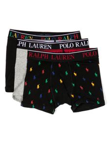 Ralph Lauren Kids slip à bande logo - Noir