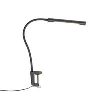 QAZQA Klem bureaulamp zwart incl. LED met touch dimmer - Lionard - thumbnail