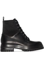 Gianvito Rossi bottes de combat Martis - Noir - thumbnail