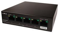 Luxul 4-poorts Gigabit PoE+ Unmanaged Switch met Uplink, 58W PoE+ & 10GBPS schakelcapaciteit, 4-poorts netwerkschakelaar. UK Plug