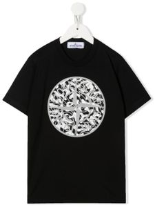 Stone Island Junior t-shirt en coton à logo imprimé - Noir