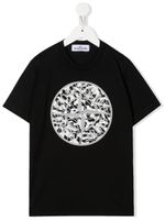 Stone Island Junior t-shirt en coton à logo imprimé - Noir - thumbnail