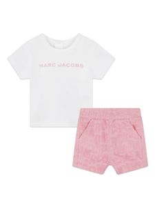 Marc Jacobs Kids ensemble haut-short en coton mélangé à logo imprimé - Rose