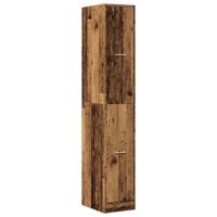 vidaXL Apothekerskast 30x41x174,5 cm bewerkt hout oud houtkleurig, apothekerskast keuken, kast, opslagkast, apotheekkast, opbergkast, ladekast