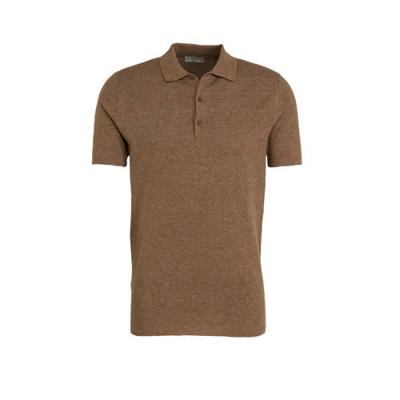 Mango Man polo donkergroen/bruin