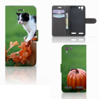Lenovo Vibe K5 Telefoonhoesje met Pasjes Kitten