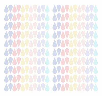 RoomMates muurstickers Raindrop vinyl 220 stuks