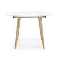 "Kave Home Oqui Eettafel Uitschuifbaar - 120/200 x 120 cm - Wit "